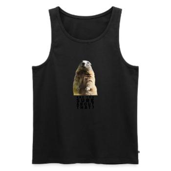 Marmot - Are you sure about that ? - Männer Premium Bio Tank Top - Schwarz - Vorne - AI Model Male 178 light (178cm)