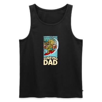 Bali Summer Barong Holiday Indonesia Wave - Men's Premium Organic Tank Top - black - Front - AI Model Male 178 light (178cm)