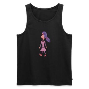The Nose Family - Men's Premium Organic Tank Top - black - Front - AI Model Male 178 light (178cm)