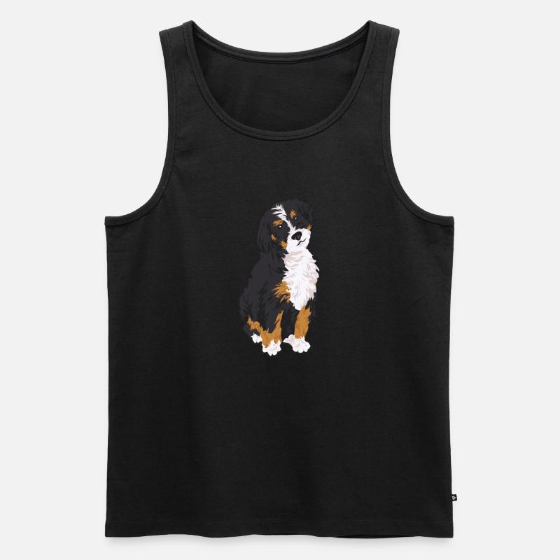Bernedoodle Hund - Männer Premium Bio Tank Top - Schwarz