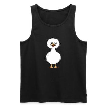 Strauß - Männer Premium Bio Tank Top - Schwarz - Vorne - AI Model Male 178 light (178cm)