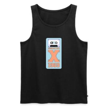 1969 Generation X First man on the moon - Männer Premium Bio Tank Top - Schwarz - Vorne - Michal (187cm)