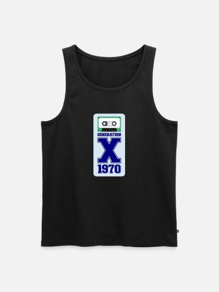 1970 Generation X disco - Men's Premium Organic Tank Top - black