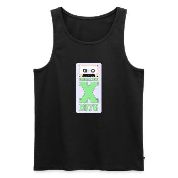 1976 Generation X Disco Fever - Men's Premium Organic Tank Top - black - Front - AI Model Male 178 light (178cm)