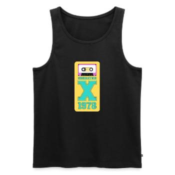 1978 Generation X Funk - Men's Premium Organic Tank Top - black - Front - AI Model Male 178 light (178cm)