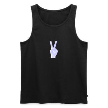 neon peace - Männer Premium Bio Tank Top - Schwarz - Vorne - Michal (187cm)