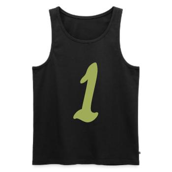 1 - Männer Premium Bio Tank Top - Schwarz - Vorne - AI Model Male 178 light (178cm)