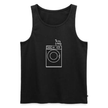 Waschmaschine Skizze - Männer Premium Bio Tank Top - Schwarz - Vorne - Michal (187cm)