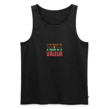 I'm not getting old, I'm increasing in value - Men's Premium Organic Tank Top - black - Front - Michal (187cm)
