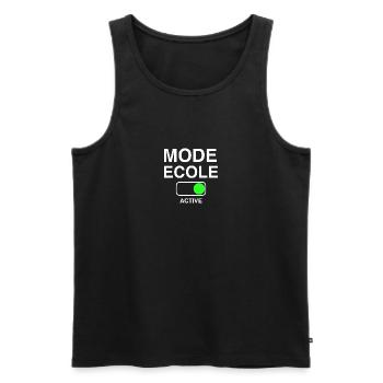 SCHULE ZURÜCK ZUR SCHULE LUSTIGES GESCHENK - Männer Premium Bio Tank Top - Schwarz - Vorne - AI Model Male 178 light (178cm)