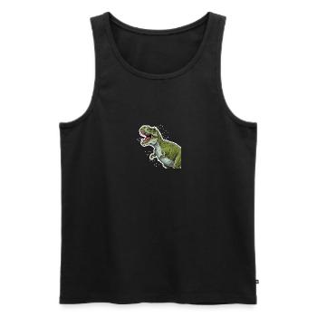 Tshirt Enfant T-Rex Dinosaure - Débardeur bio Premium Homme - noir - Devant - Michal (187cm)