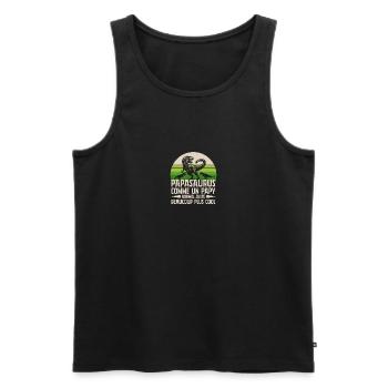 Papysaurus like a normal grandpa grandpa - Men's Premium Organic Tank Top - black - Front - Michal (187cm)