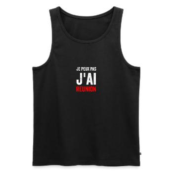 I can't I have a meeting - Men's Premium Organic Tank Top - black - Front - Michal (187cm)