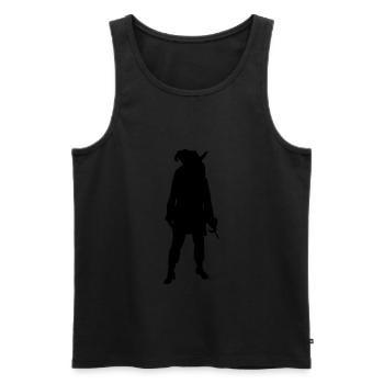 Capitaine de pirate - Débardeur bio Premium Homme - noir - Devant - Michal (187cm)