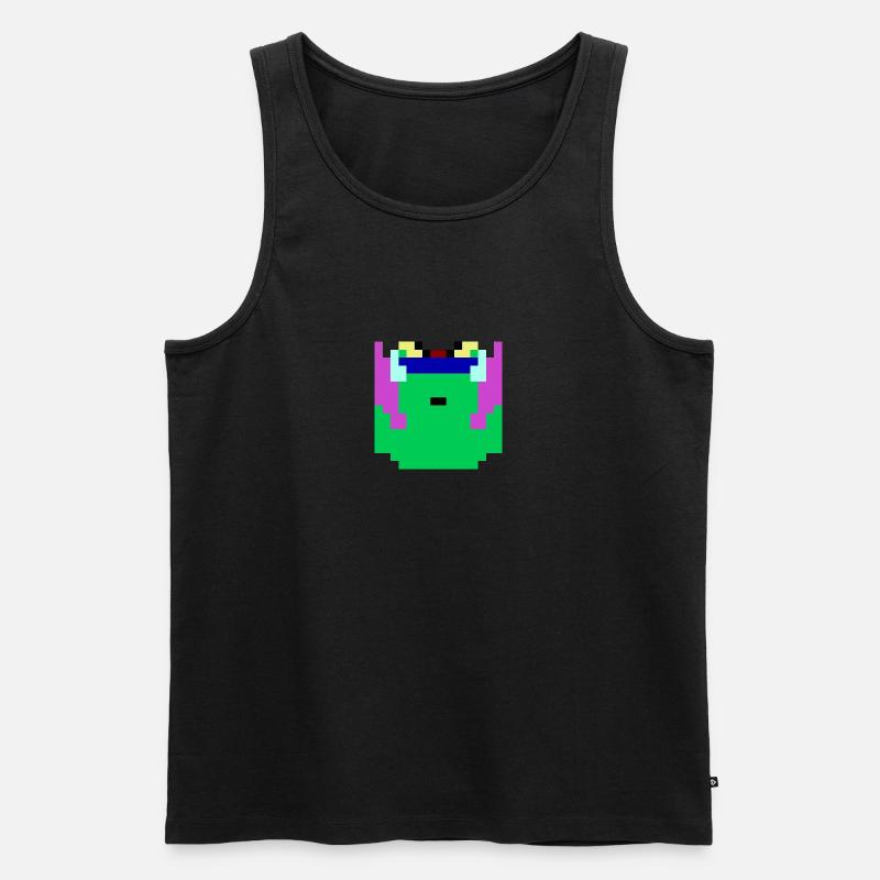 Retro frog - Männer Premium Bio Tank Top - Schwarz