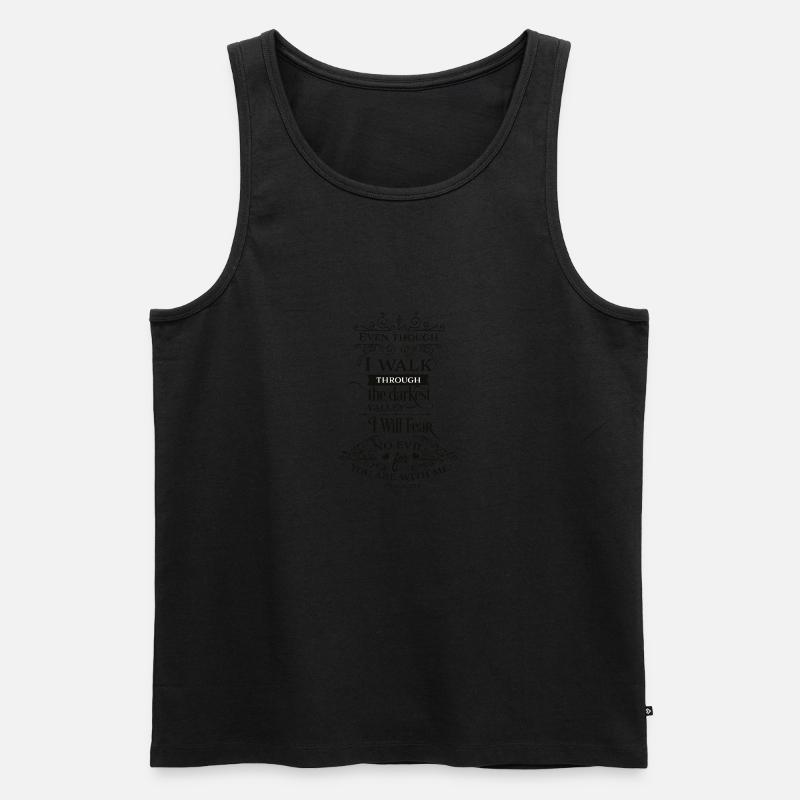 Klamotten mit Sprüchen - Psalm - Geschenkidee - Männer Premium Bio Tank Top - undefined