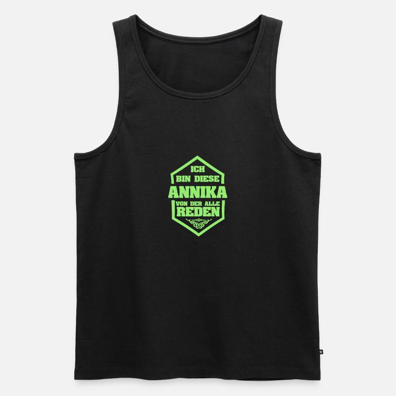 Annika als Rufname - Männer Premium Bio Tank Top - Schwarz