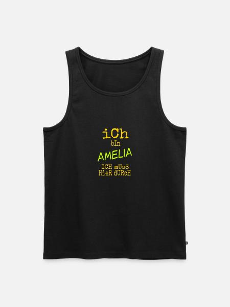 Amelia as Amelia - Men's Premium Organic Tank Top - black