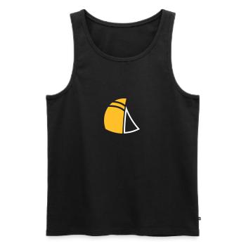 Sailing - Men's Premium Organic Tank Top - black - Front - AI Model Male 178 light (178cm)