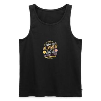 Der Sommer und die italienische Essensstimmung - Männer Premium Bio Tank Top - Schwarz - Vorne - Michal (187cm)