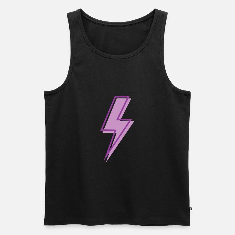 Hellviolettes Licht - Männer Premium Bio Tank Top - Schwarz