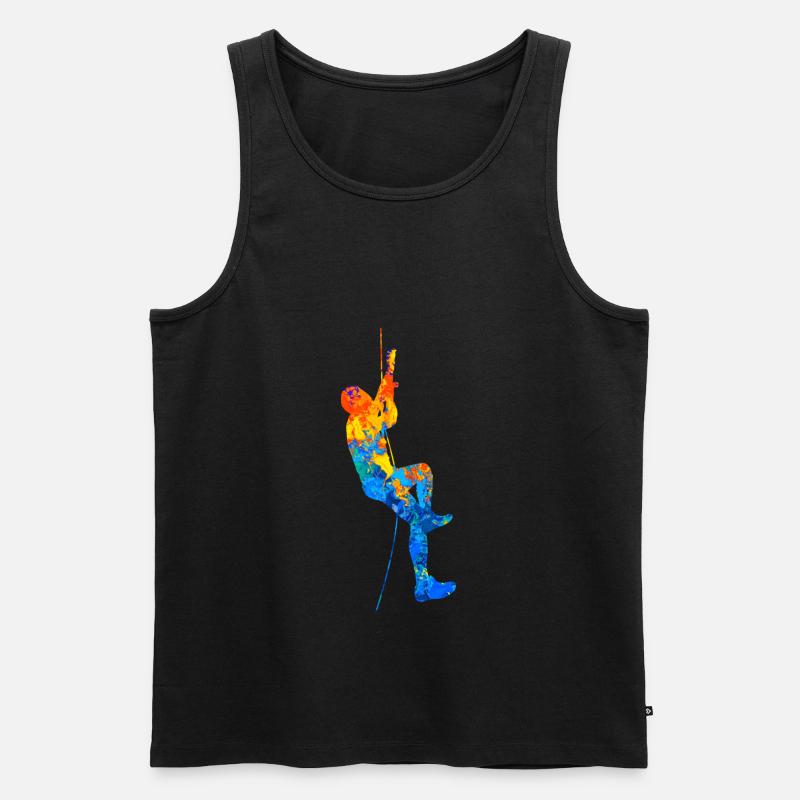 Bouldern Klettern Boulder Boulderer Kletterhalle - Männer Premium Bio Tank Top - Schwarz