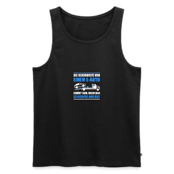 Eauto Gegner Elektroauto E-Mobilität Geschenk - Männer Premium Bio Tank Top - Schwarz - Vorne - Michal (187cm)
