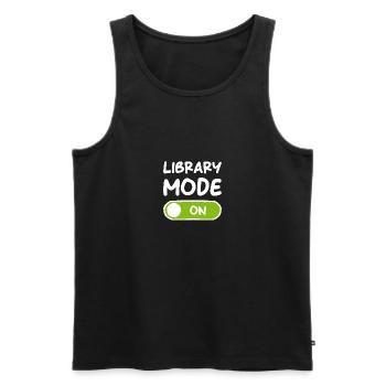Book Books Funny Saying Gift Read Reader - Men's Premium Organic Tank Top - black - Front - Michal (187cm)