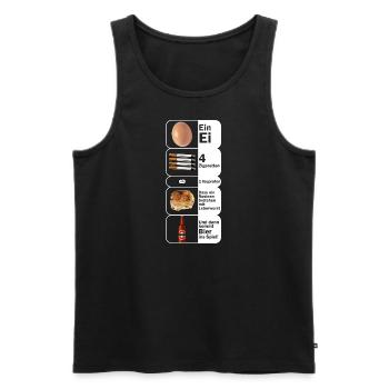 4 Zigaretten - Männer Premium Bio Tank Top - Schwarz - Vorne - Michal (187cm)