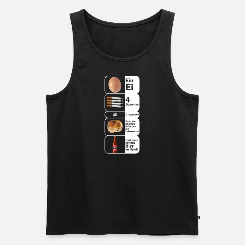 4 Zigaretten - Männer Premium Bio Tank Top - Schwarz