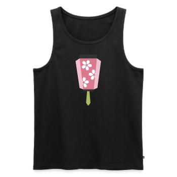 Japanische Lampe mit Kirschblüten - Männer Premium Bio Tank Top - Schwarz - Vorne - AI Model Male 178 light (178cm)