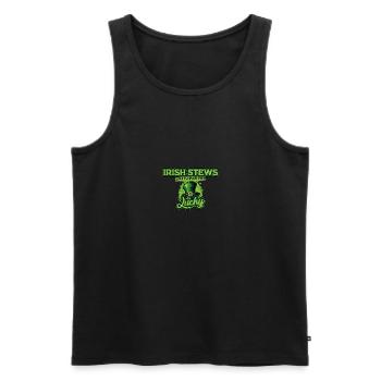 Les ragoûts irlandais font se sentir tous les jours chanceux Saint-Patrick - Débardeur bio Premium Homme - noir - Devant - AI Model Male 178 light (178cm)