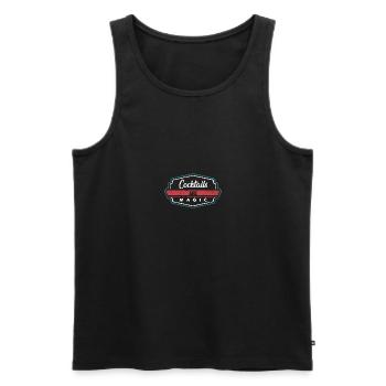 Les cocktails sont magiques, ambiance rétro - Débardeur bio Premium Homme - noir - Devant - AI Model Male 178 light (178cm)