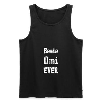 Beste Omi EVER - Männer Premium Bio Tank Top - Schwarz - Vorne - Michal (187cm)