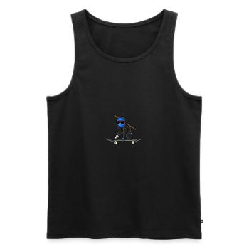 Skater Sloth Ninja Skate Gift - Men's Premium Organic Tank Top - black - Front - Michal (187cm)