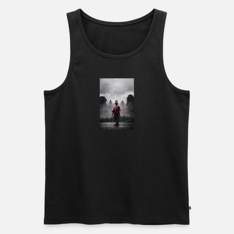 Samurai im Nebel - Männer Premium Bio Tank Top - undefined