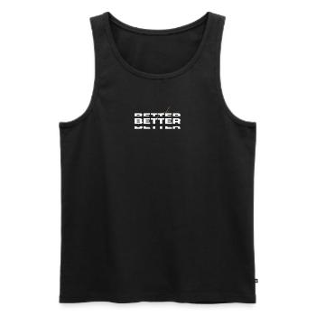 Better stylish - Männer Premium Bio Tank Top - Schwarz - Vorne - Michal (187cm)