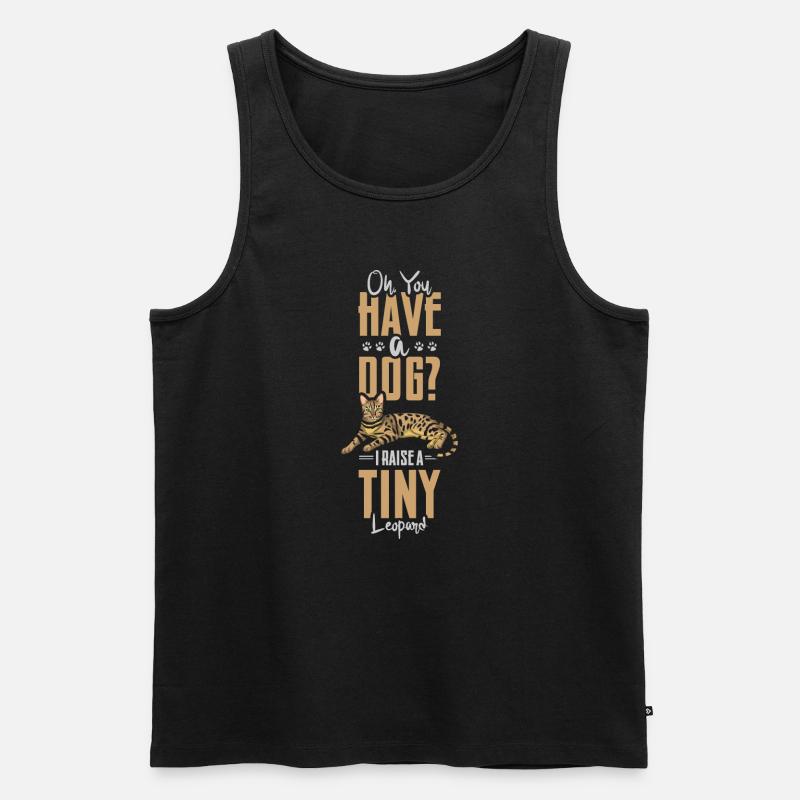 Bengalkatze - Männer Premium Bio Tank Top - Schwarz