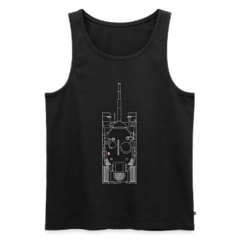 AMX 30 B. - Männer Premium Bio Tank Top - Schwarz - Vorne - Michal (187cm)