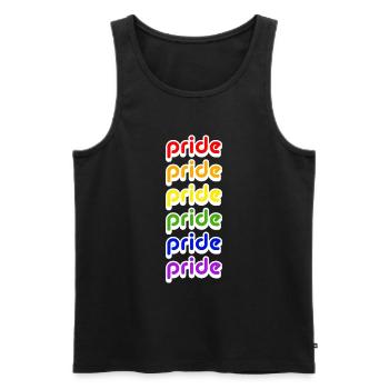 Fierté - Mois de la fierté - LGBTQ - Gay - Débardeur bio Premium Homme - noir - Devant - Michal (187cm)