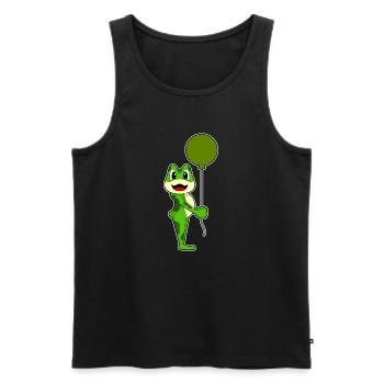 Frosch Luftballon - Männer Premium Bio Tank Top - Schwarz - Vorne - Michal (187cm)