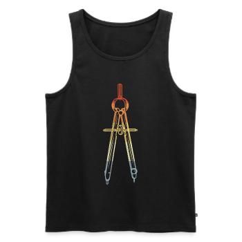 Vintage Zirkel - Männer Premium Bio Tank Top - Schwarz - Vorne - AI Model Male 178 light (178cm)