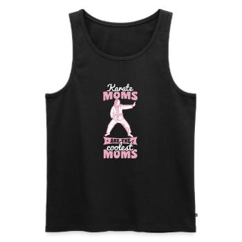 Karate Mother - Men's Premium Organic Tank Top - black - Front - AI Model Male 178 light (178cm)