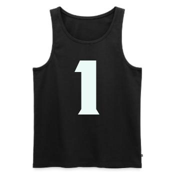 1 - Débardeur bio Premium Homme - noir - Devant - Michal (187cm)