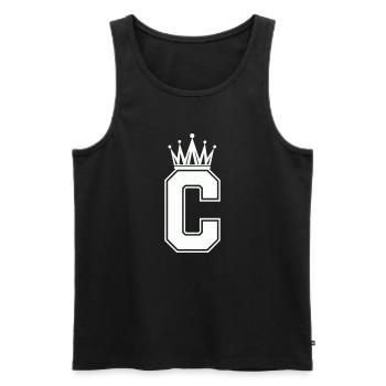 Buchstabe C - Männer Premium Bio Tank Top - Schwarz - Vorne - AI Model Male 178 light (178cm)