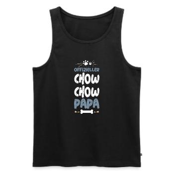 Offizieller Chow Chow Papa - Männer Premium Bio Tank Top - Schwarz - Vorne - AI Model Male 178 light (178cm)