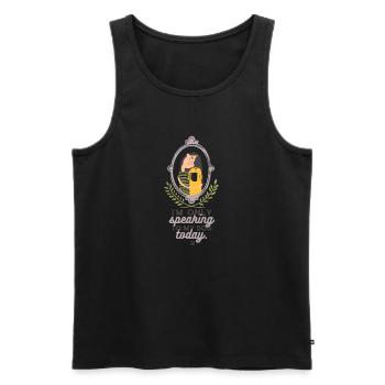 Ich rede heute nur mit meinem Hund - Tier, Freund - Männer Premium Bio Tank Top - Schwarz - Vorne - AI Model Male 178 light (178cm)