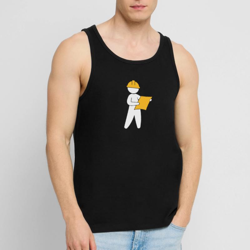 An Engineer At A Construction Site Men's Premium Organic Tank Top
