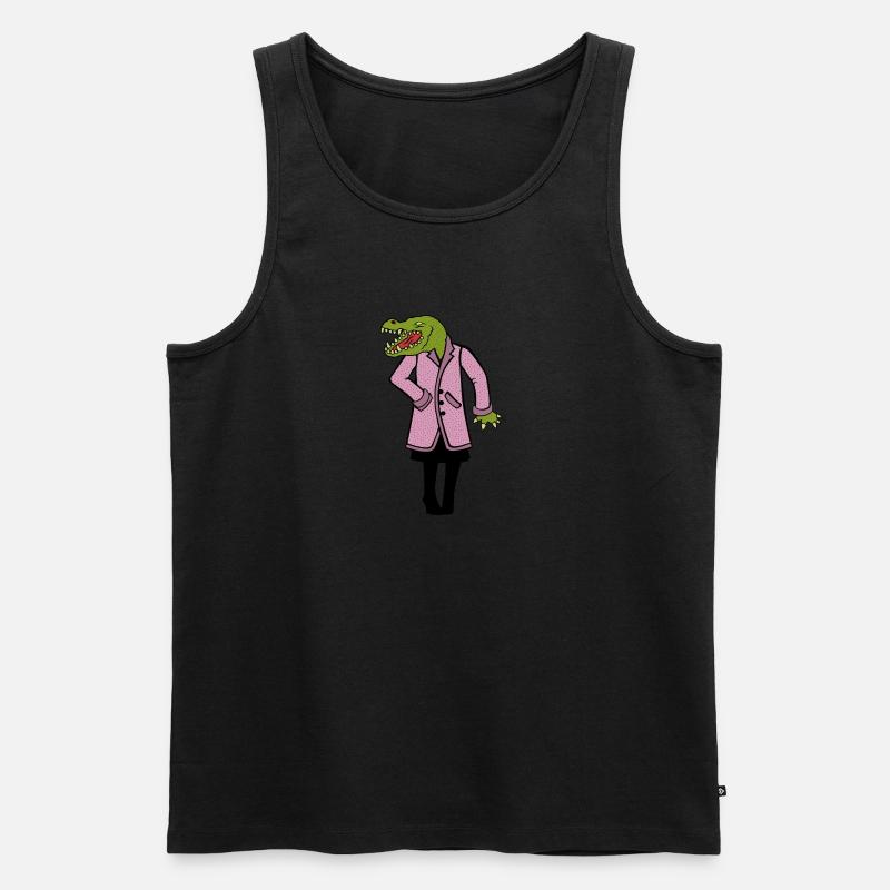 kroko 80 - Männer Premium Bio Tank Top - Schwarz