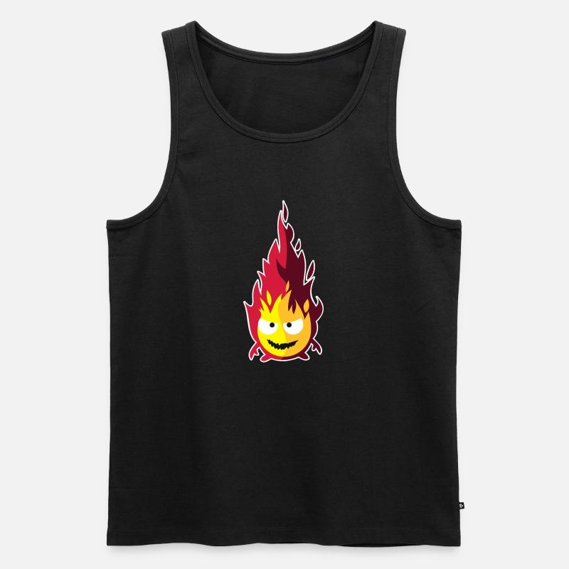 Feuer-Elementar - Männer Premium Bio Tank Top - Schwarz